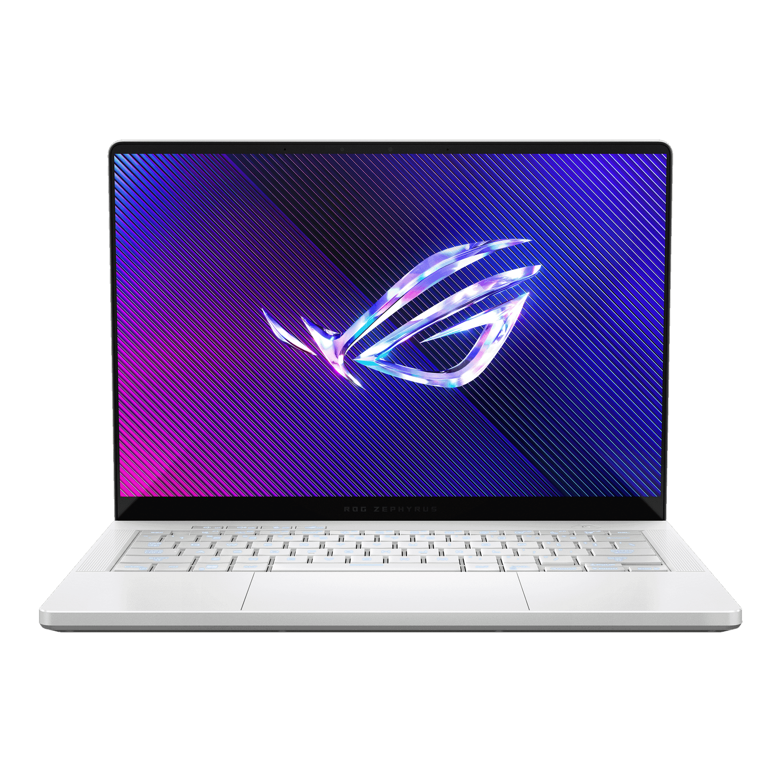 Asus ROG Zephyrus G14 blanc, vue de face